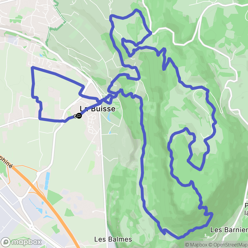 La Buisse : carte du parcours de randonnée - France
