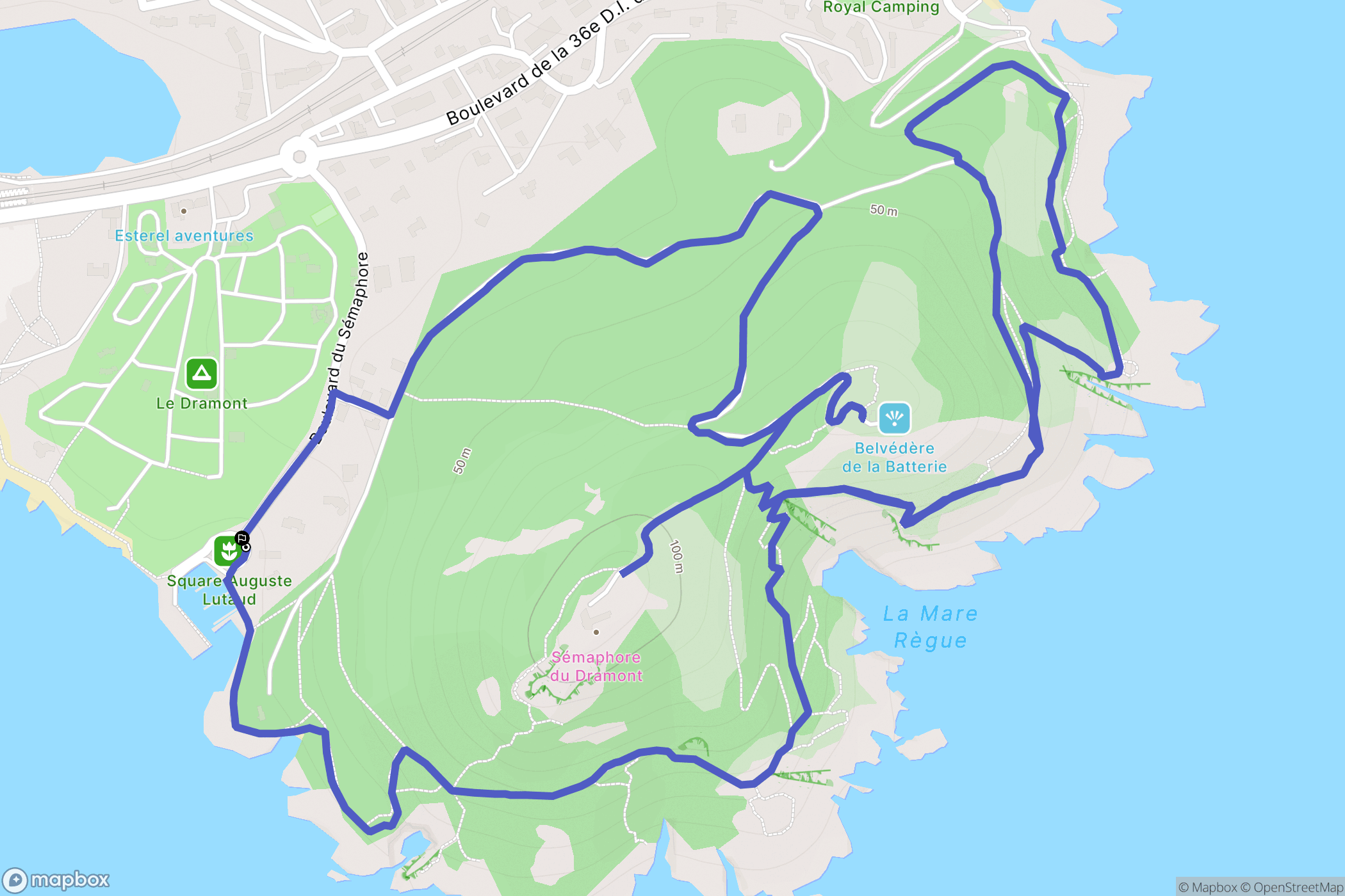 Saint-Raphaël (Le Dramont): routekaart voor buitenactiviteiten - France