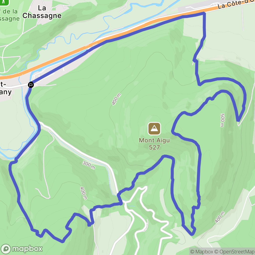 Sainte-Marie-sur-Ouche : carte du parcours de randonnée - France