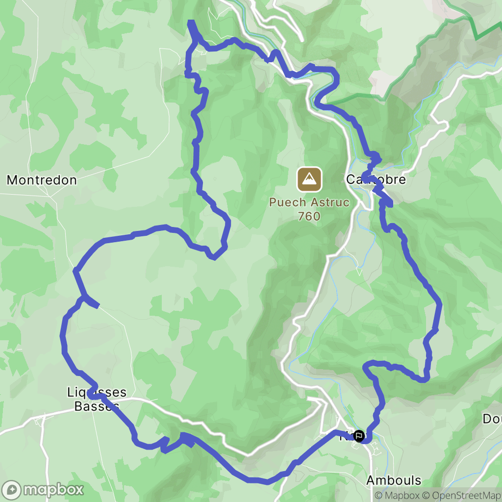 Nant : carte du parcours de randonnée - France