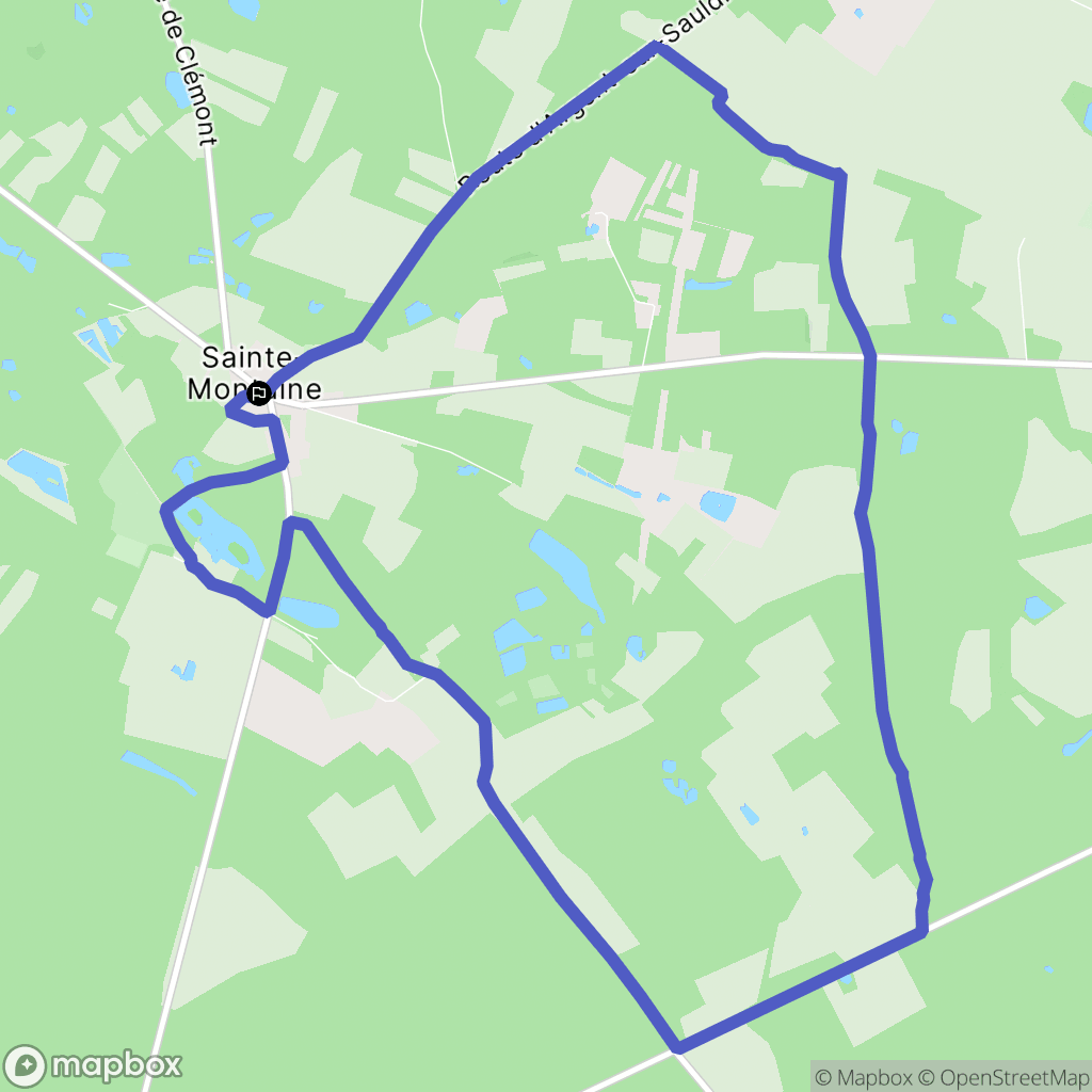 Sainte-Montaine : carte du parcours de randonnée - France