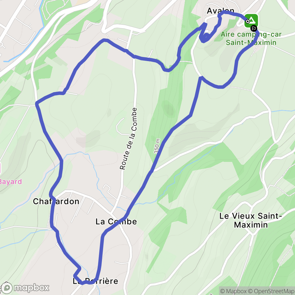 Saint-Maximin : carte du parcours de randonnée - France