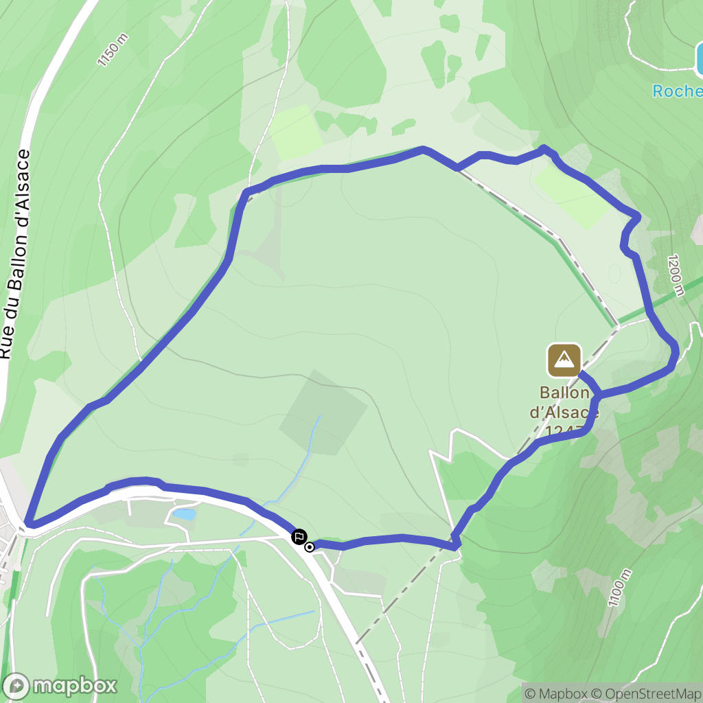 Saint-Maurice-sur-Moselle : carte du parcours de randonnée - France