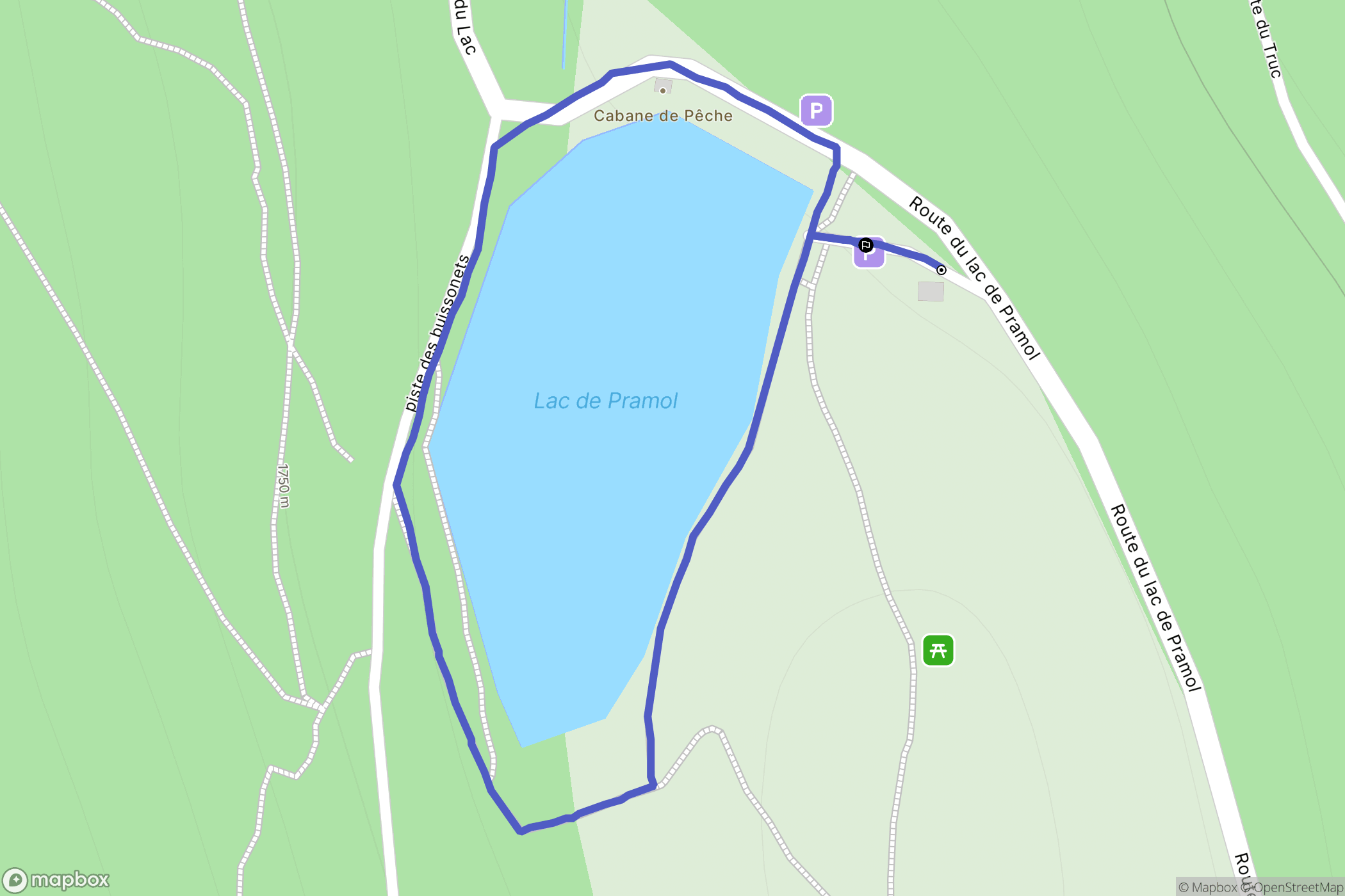 Montricher-Albanne : carte du parcours de randonnée - France