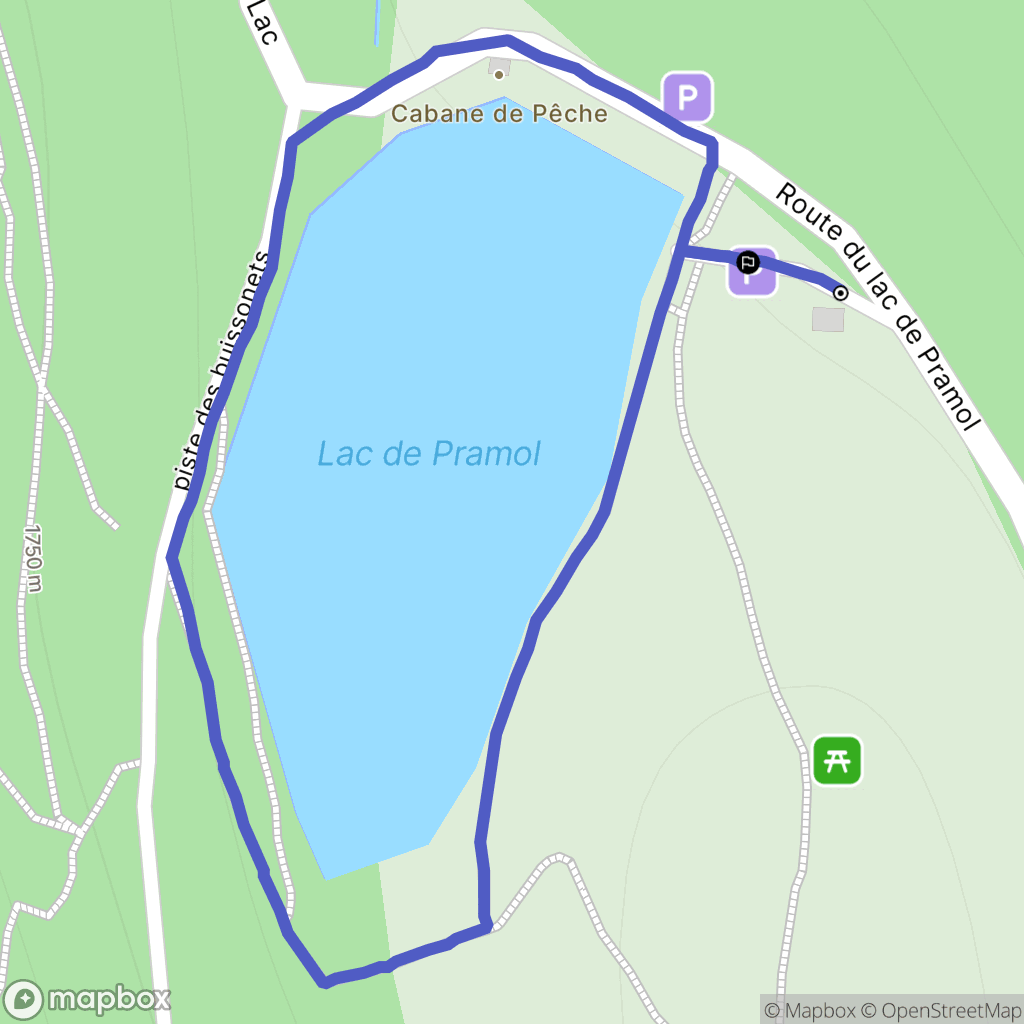Montricher-Albanne : carte du parcours de randonnée - France