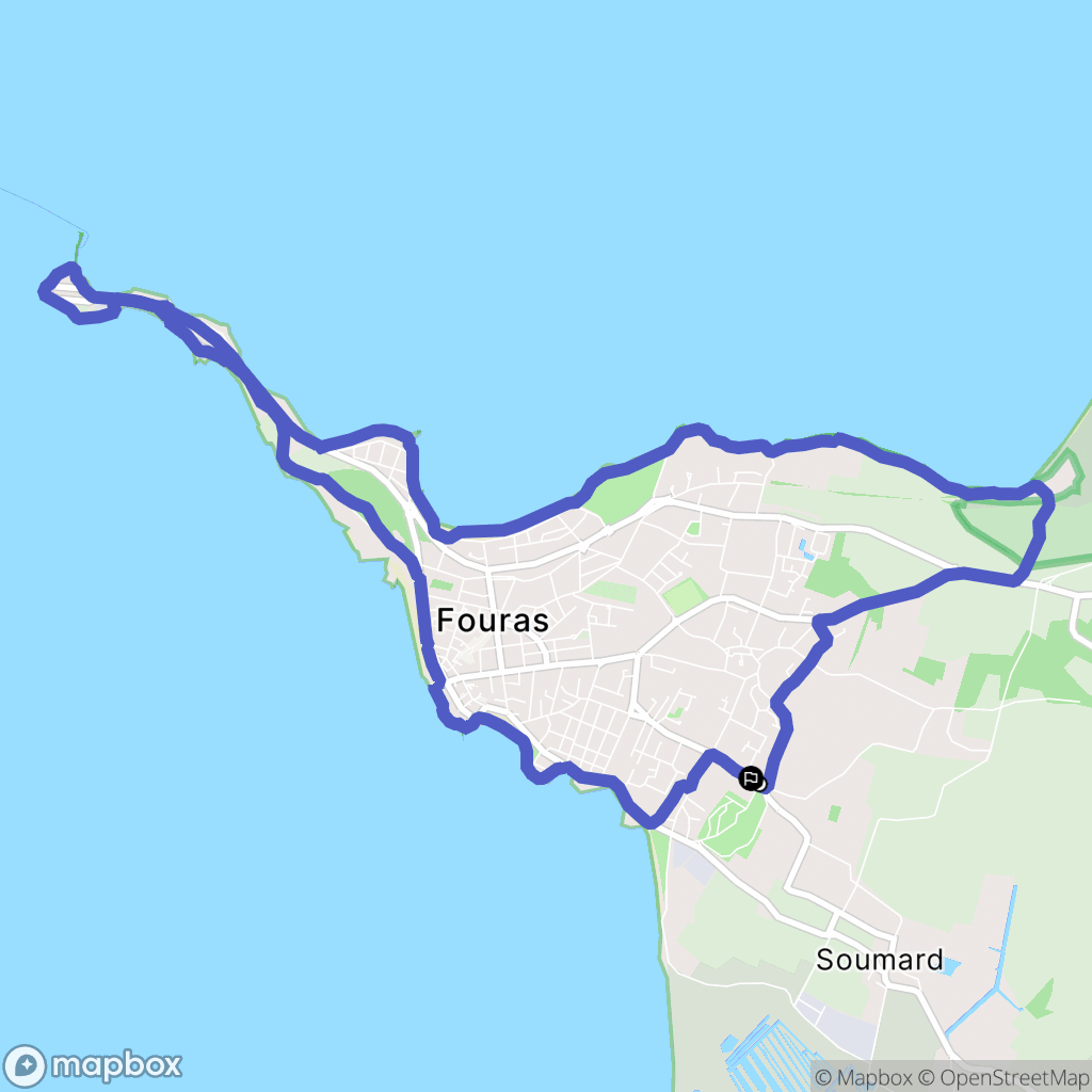 Fouras : carte du parcours de randonnée - France