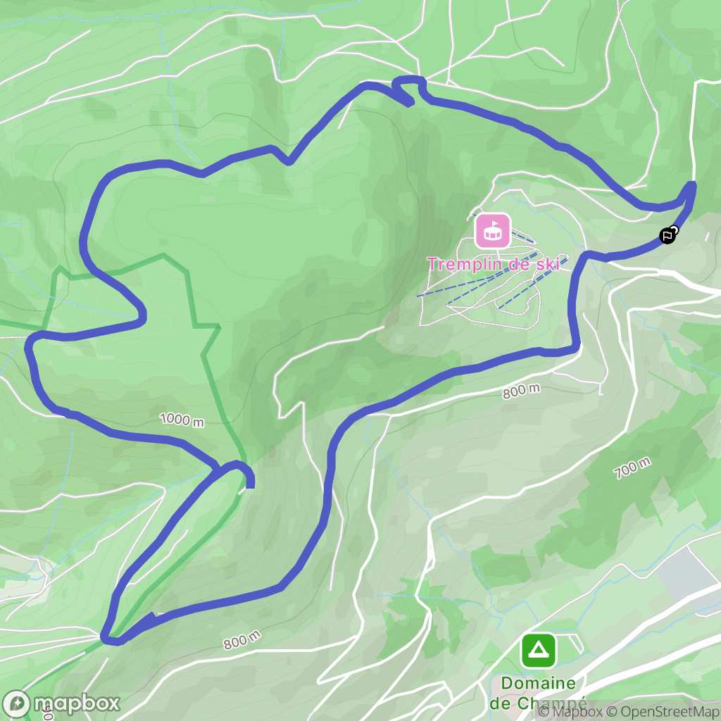 Bussang : carte du parcours de randonnée - France
