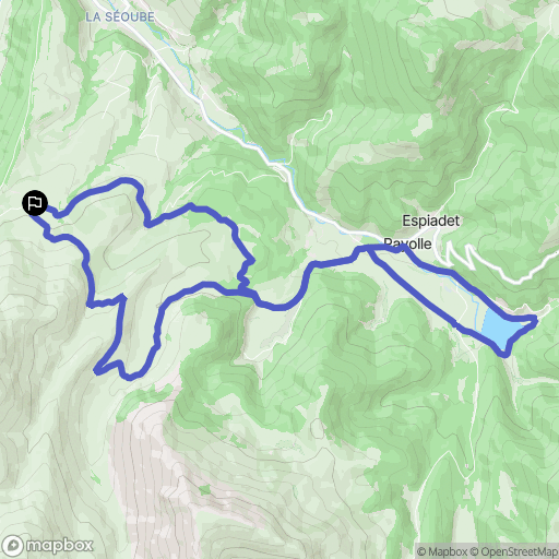 Campan : carte du parcours de randonnée - France