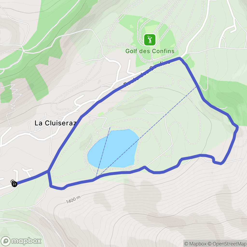 La Clusaz : carte du parcours de randonnée - France