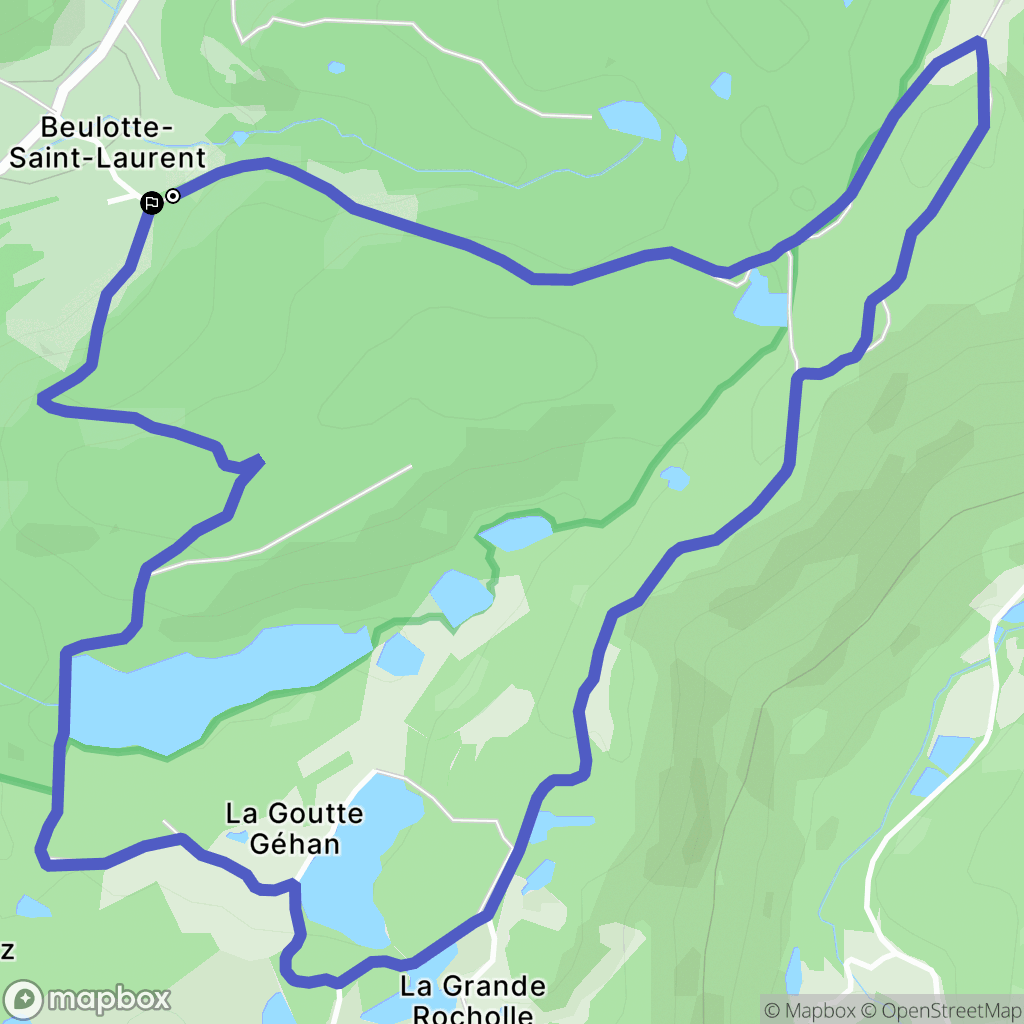 Beulotte-Saint-Laurent : carte du parcours de randonnée - France