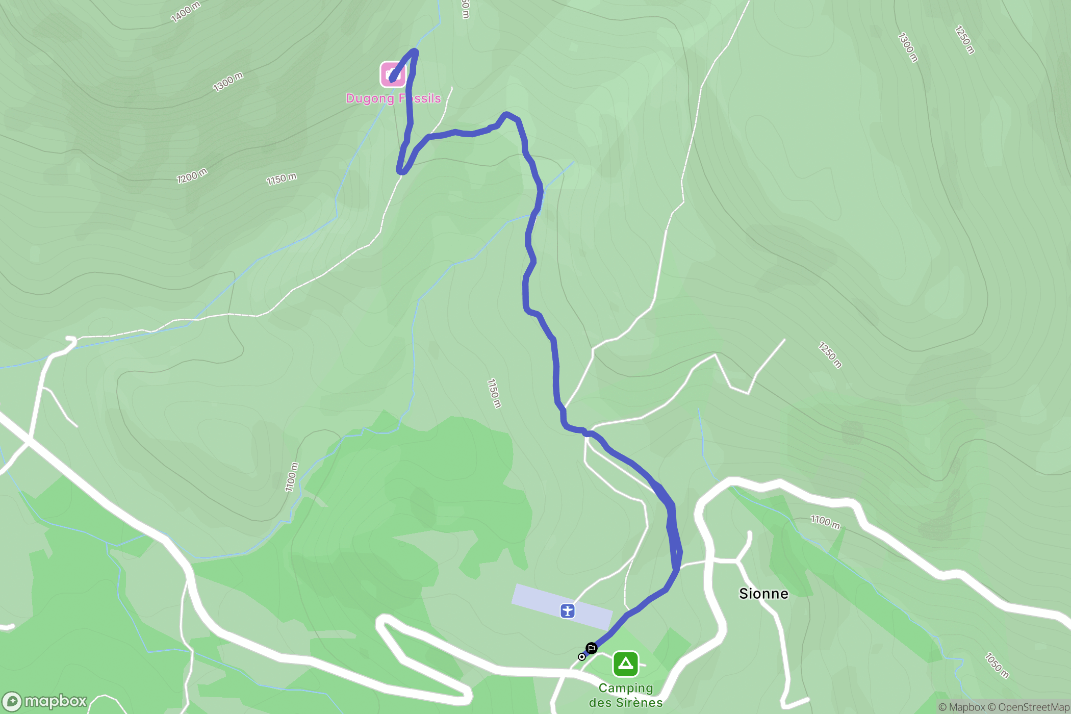 Castellane : carte du parcours de randonnée - France