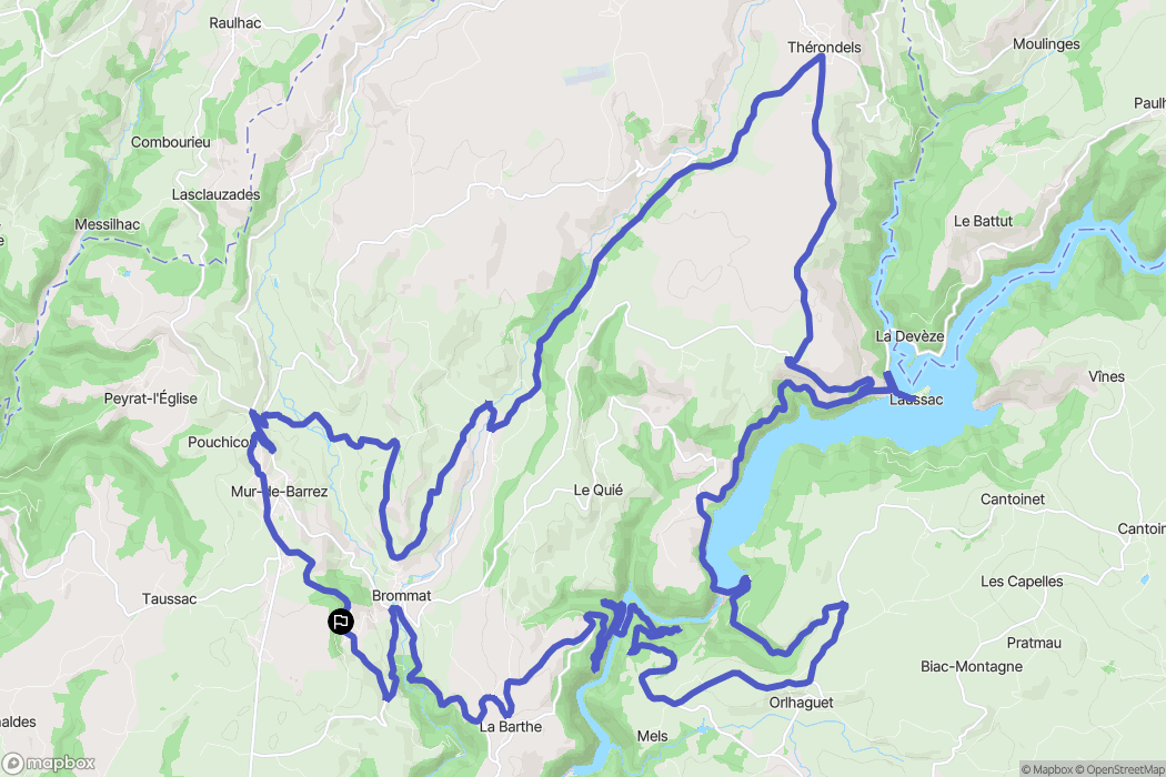 Brommat : carte du parcours de randonnée - France