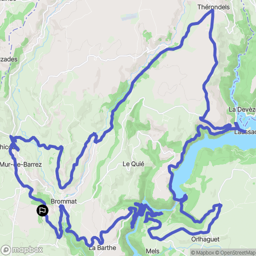 Brommat : carte du parcours de randonnée - France