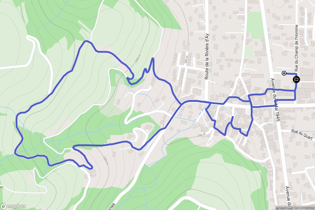 Sarras : carte du parcours de randonnée - France