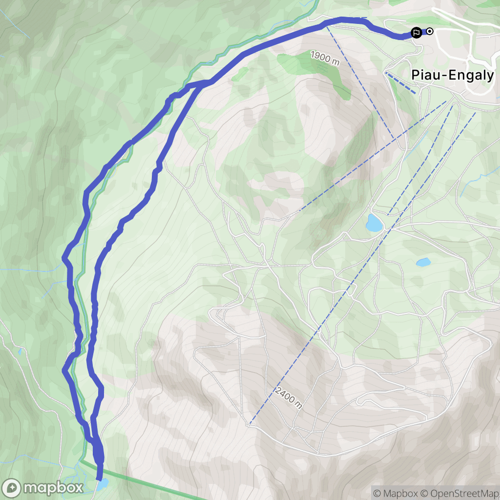Aragnouet : carte du parcours de randonnée - France