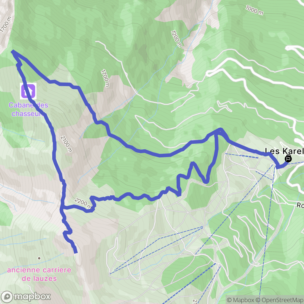 Montricher : carte du parcours de randonnée - France