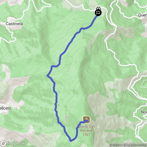 Quercitello : carte du parcours de randonnée - France