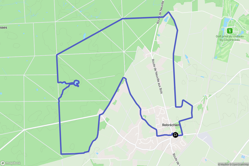 Rebréchien : carte du parcours de randonnée - France