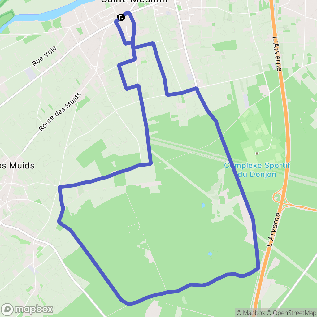 Saint-Hilaire-Saint-Mesmin : carte du parcours de randonnée - France