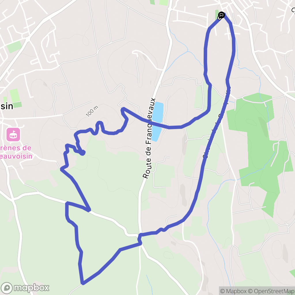 Générac : carte du parcours de randonnée - France