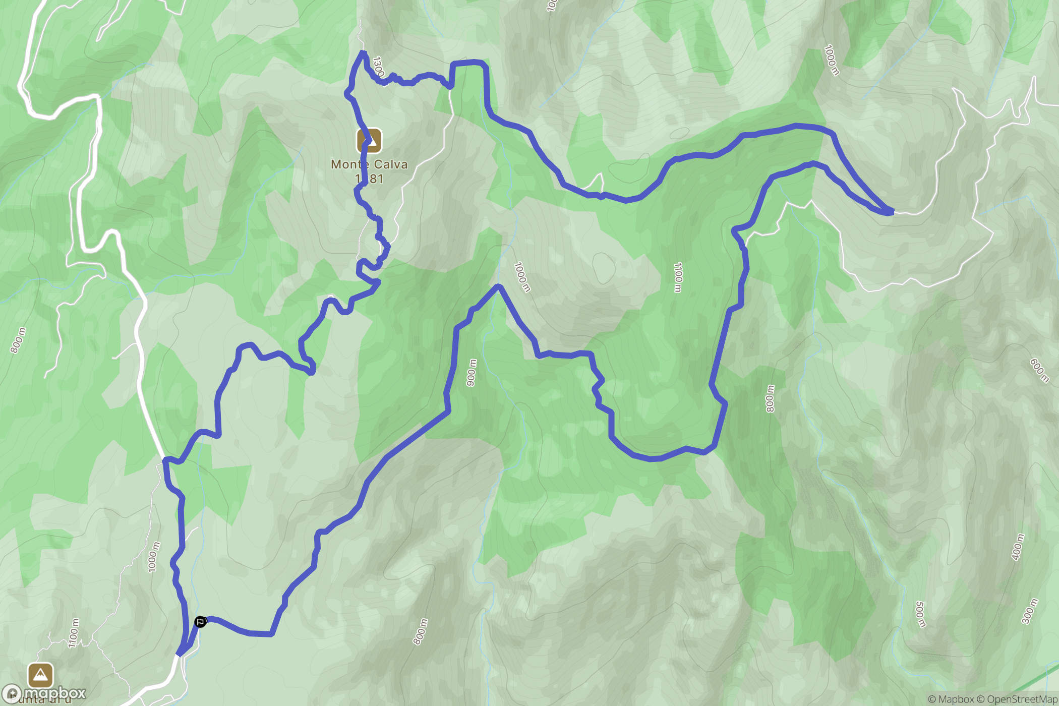 Zonza : carte du parcours de randonnée - France