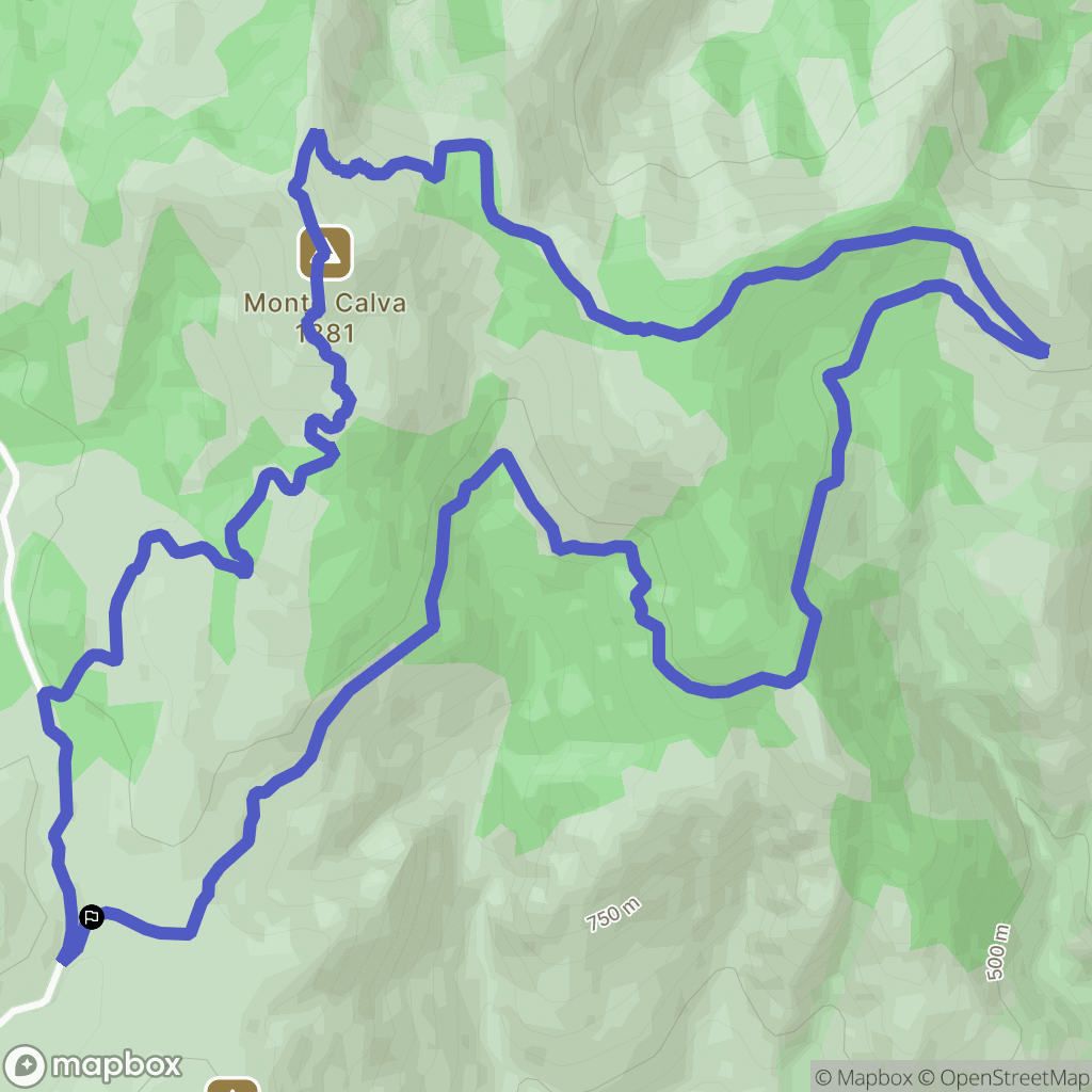 Zonza : carte du parcours de randonnée - France