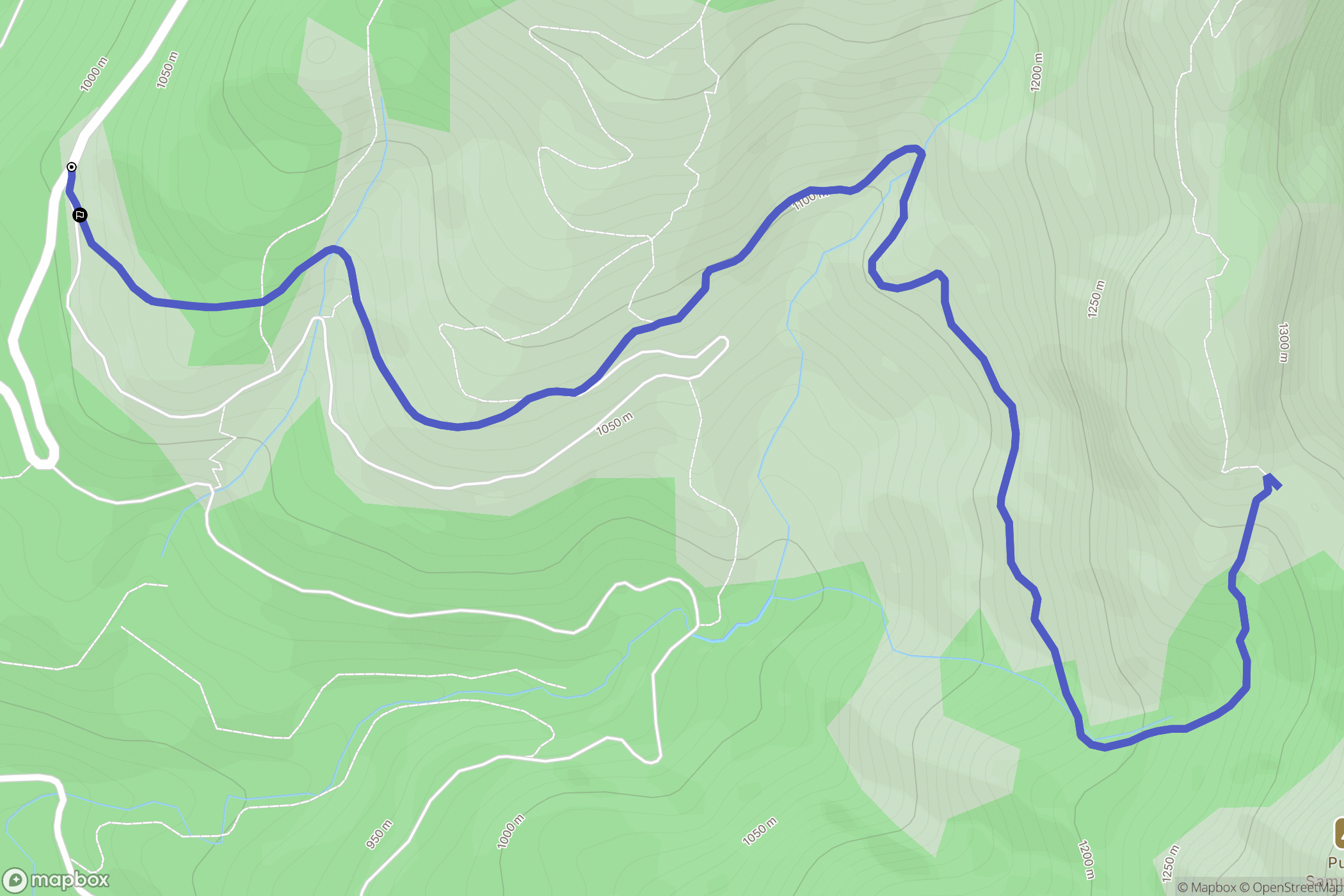 Zonza : carte du parcours de randonnée - France