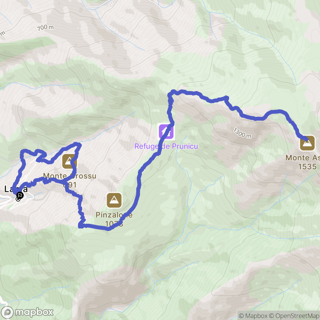 Lama : carte du parcours de randonnée - France