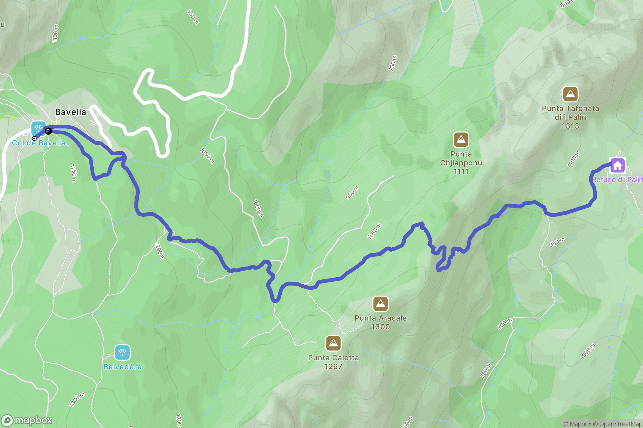 Quenza: routekaart voor buitenactiviteiten - France