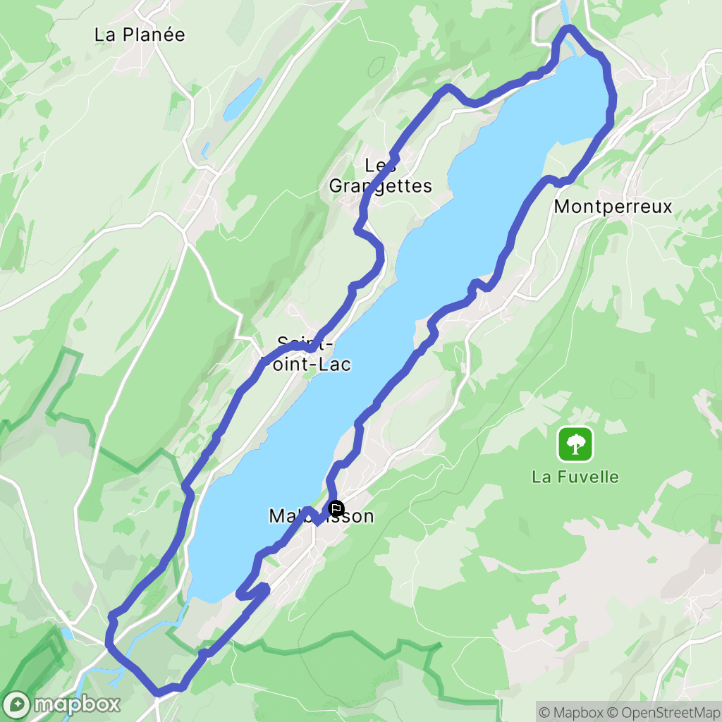 Malbuisson : carte du parcours de randonnée - France