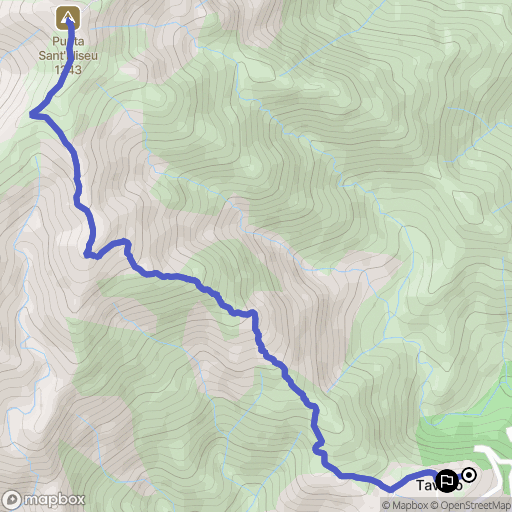 Tavaco : carte du parcours de randonnée - France