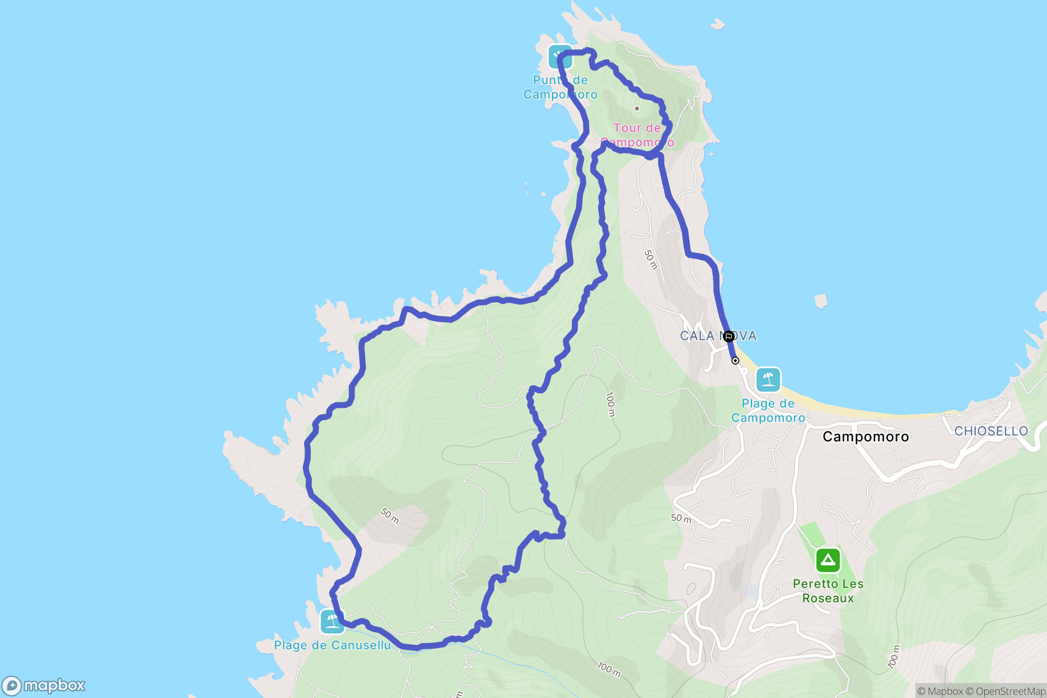Campomoro: routekaart voor buitenactiviteiten - France