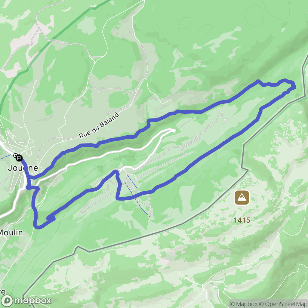 Jougne : carte du parcours de randonnée - France