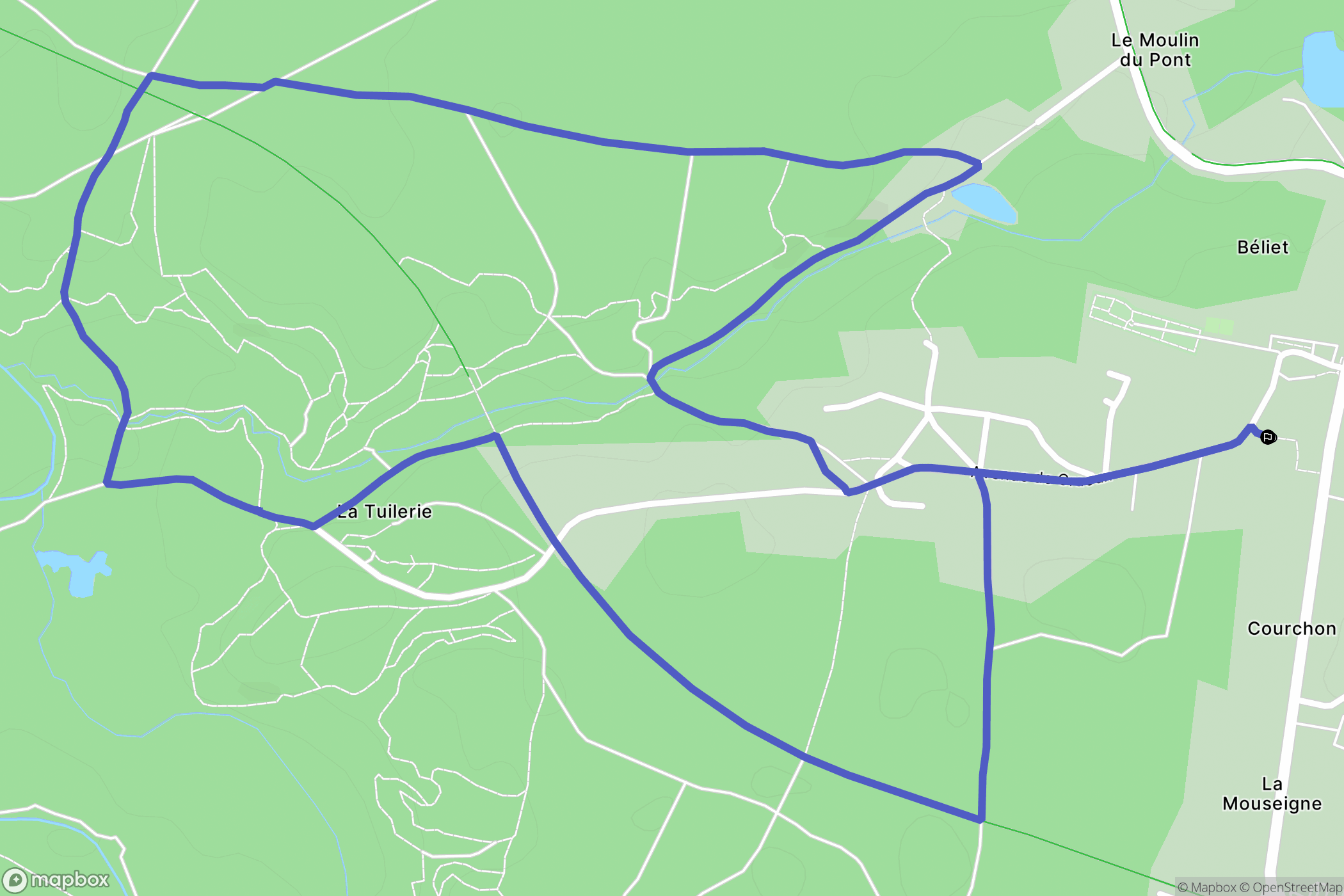 Belin-Béliet : carte du parcours de randonnée - France