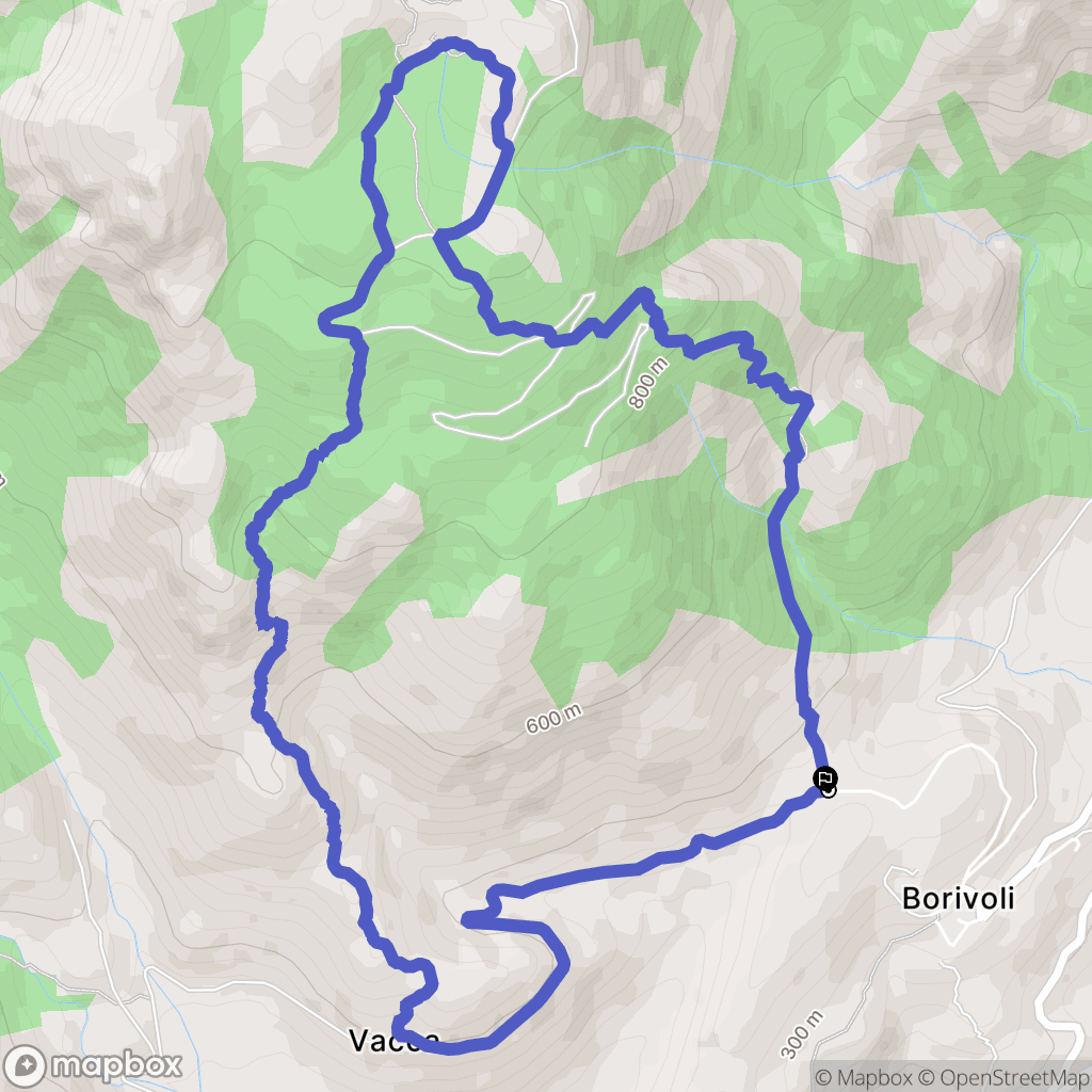 Borivoli : carte du parcours de randonnée - France