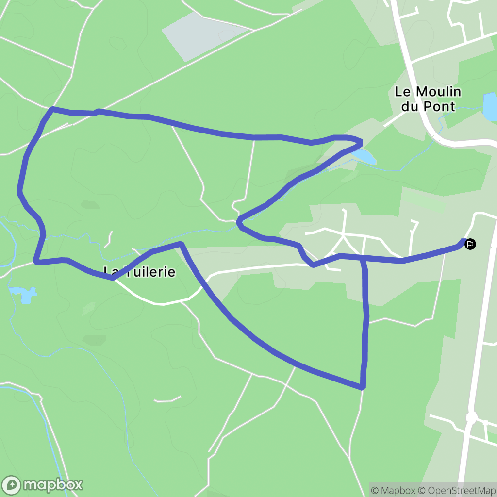 Belin-Béliet : carte du parcours de randonnée - France