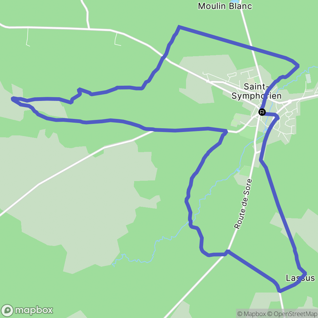 Saint-Symphorien : carte du parcours de randonnée - France