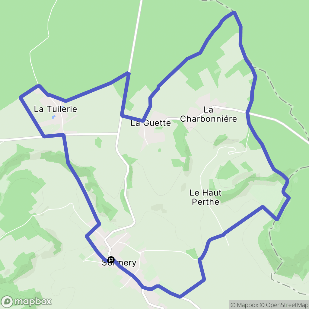 Sormery : carte du parcours de randonnée - France