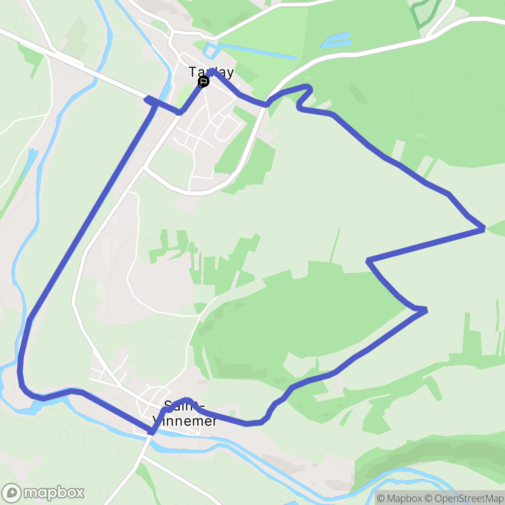 Tanlay : carte du parcours de randonnée - France