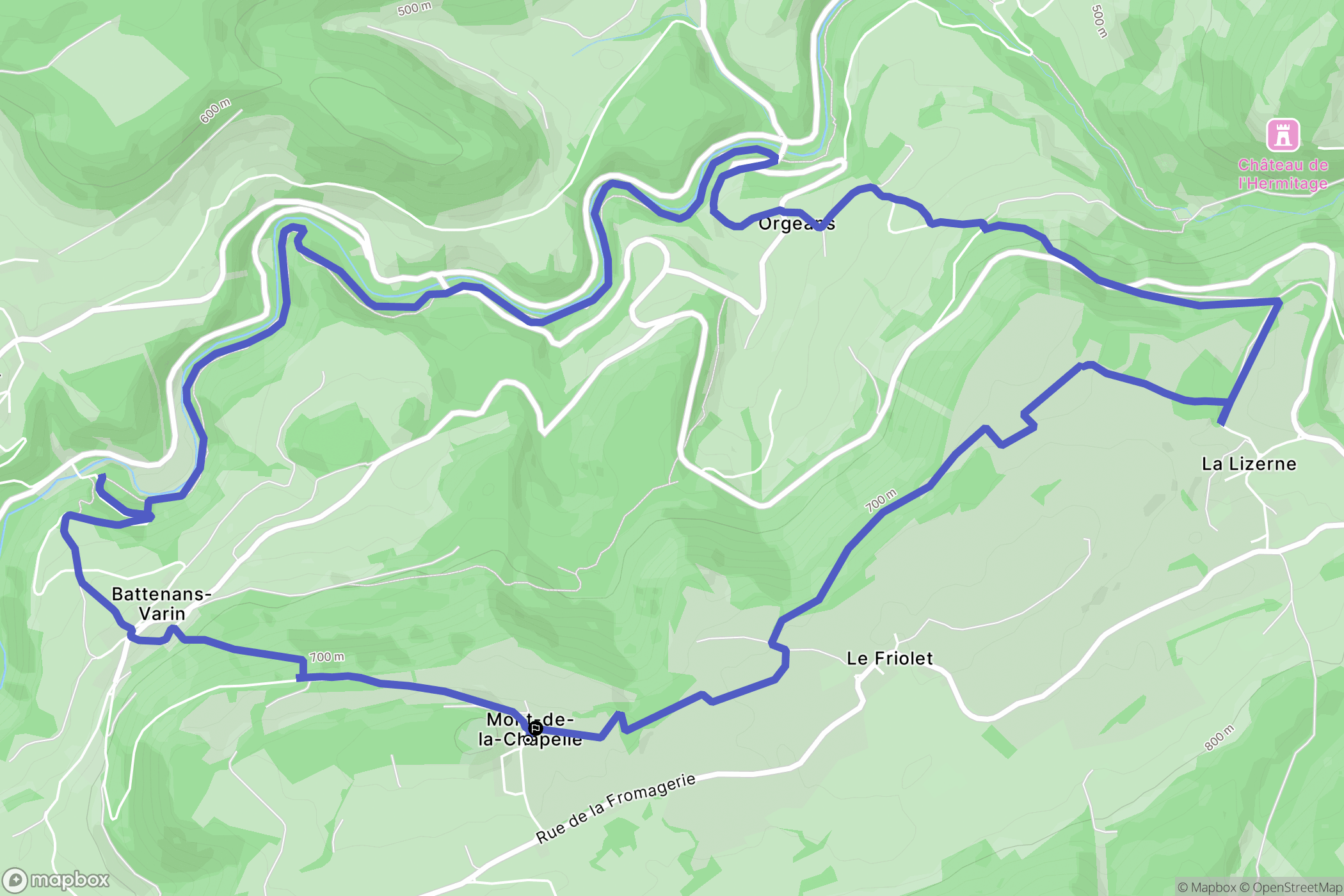 Mont-de-Vougney: routekaart voor buitenactiviteiten - France
