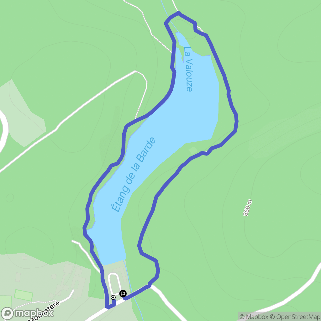 La Coquille : carte du parcours de randonnée - France