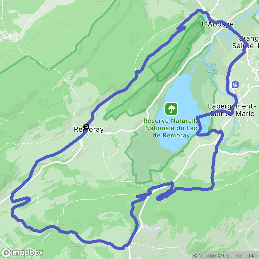 Remoray-Boujeons : carte du parcours de randonnée - France