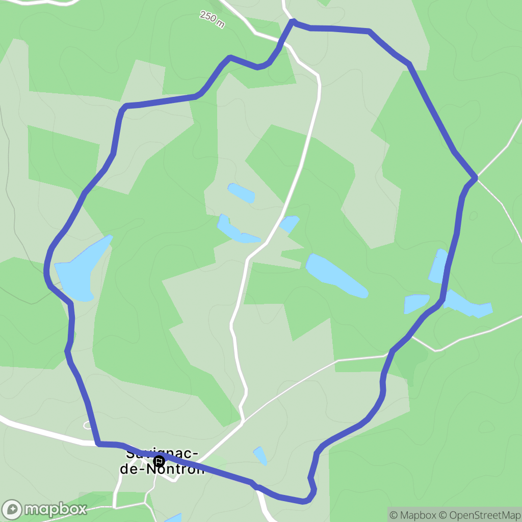 Savignac-de-Nontron : carte du parcours de randonnée - France