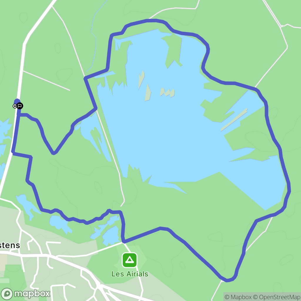 Hostens : carte du parcours de randonnée - France