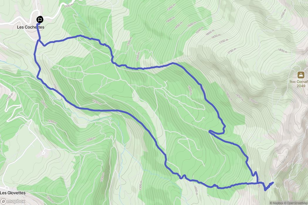 Villard-de-Lans : carte du parcours de randonnée - France