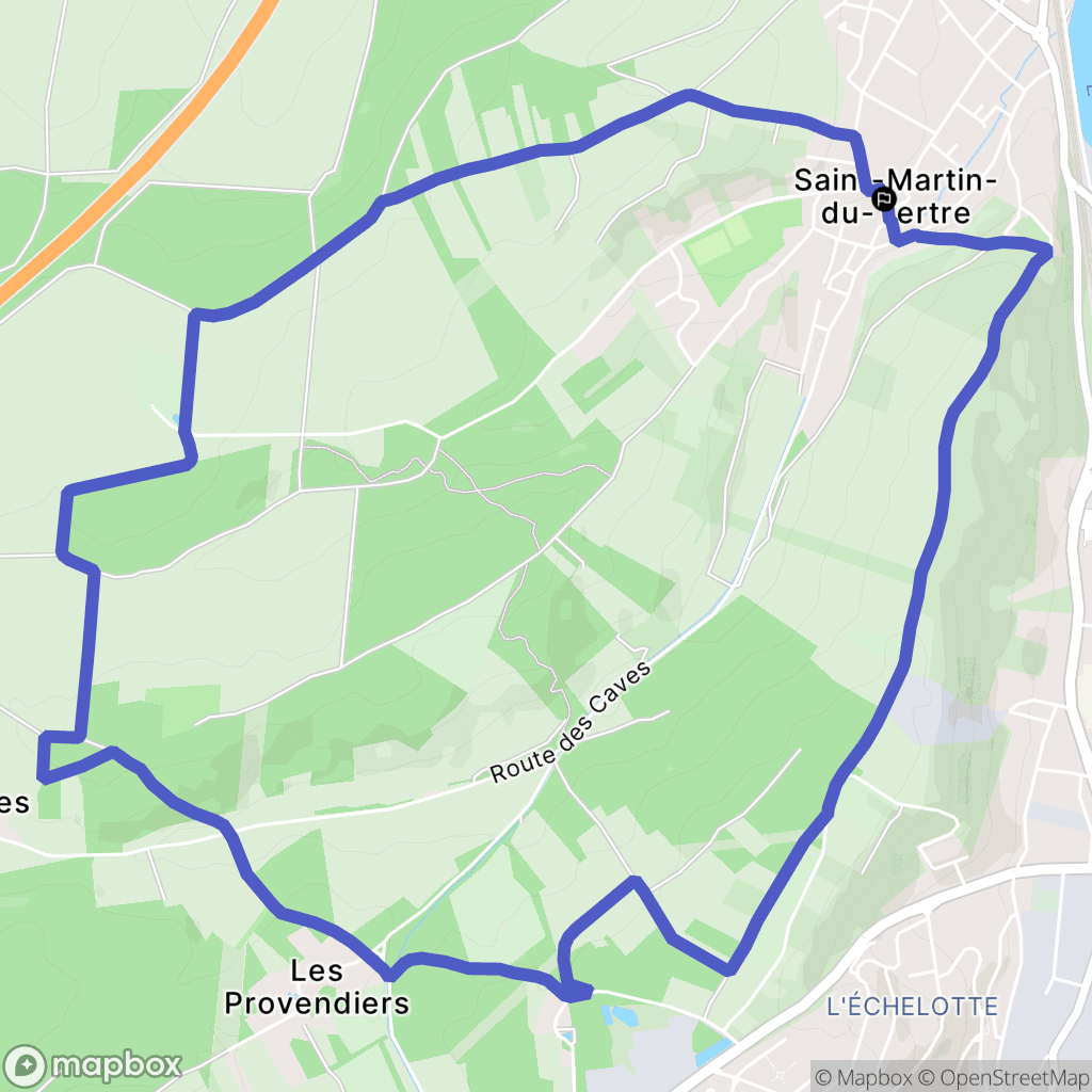 Saint-Martin-du-Tertre : carte du parcours de randonnée - France