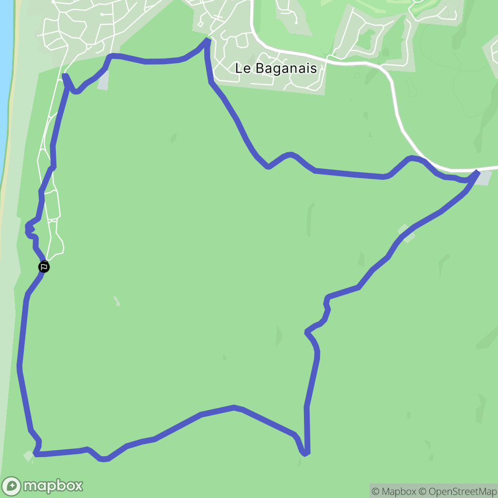 Lacanau : carte du parcours de randonnée - France