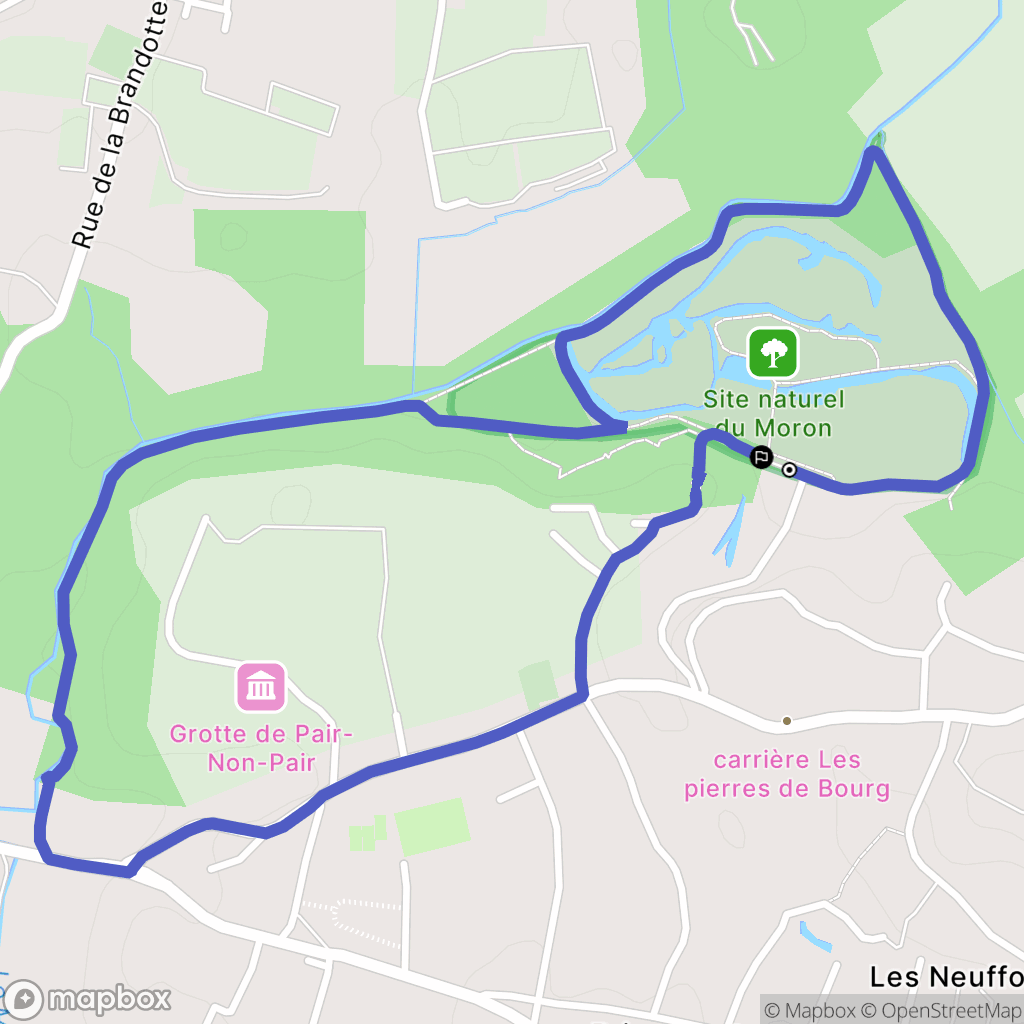 Prignac-et-Marcamps : carte du parcours de randonnée - France