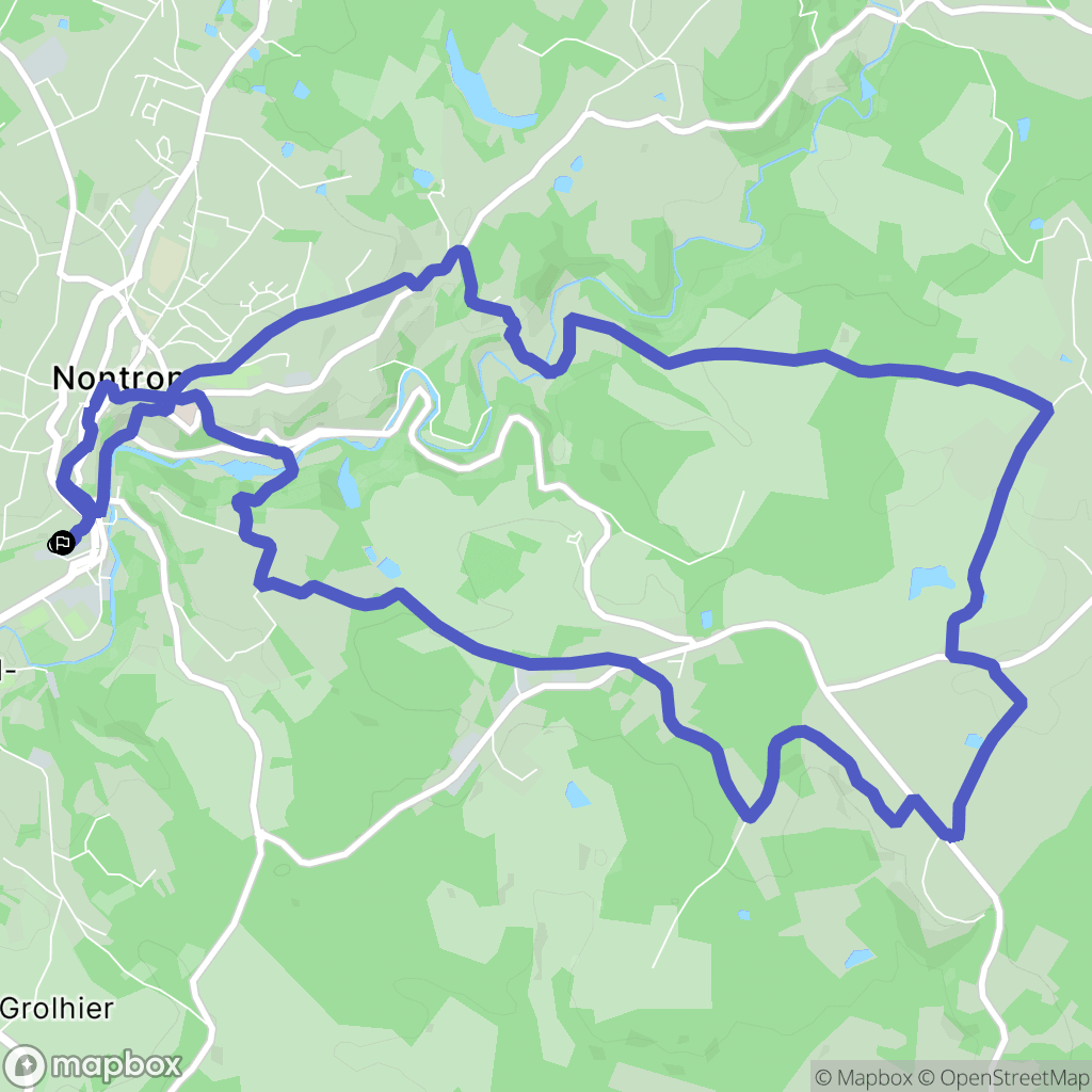 Nontron : carte du parcours de randonnée - France