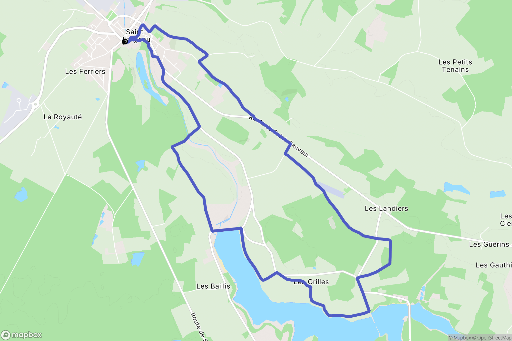 Saint-Fargeau : carte du parcours de randonnée - France